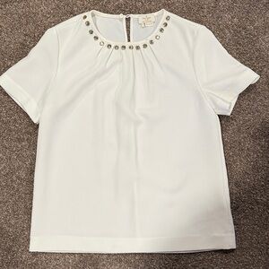 White Embellished Women's Top